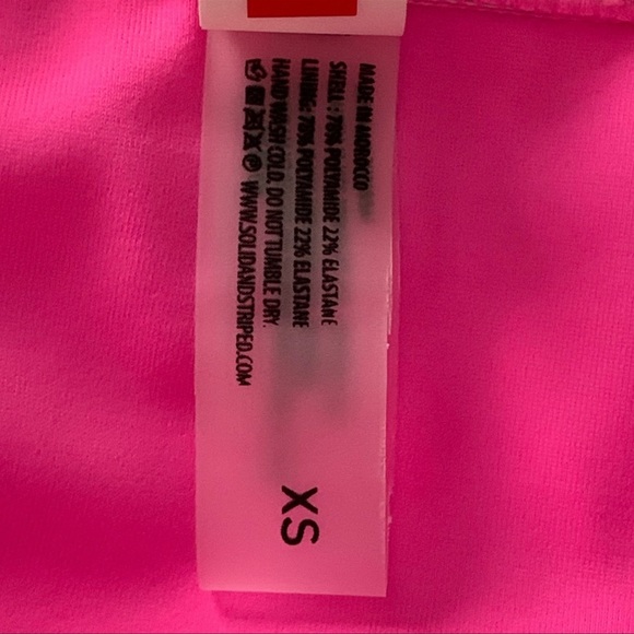 Solid & Striped The Elsa Bikini Bottoms in Paparazzi neon Pink size XS - Picture 9 of 10